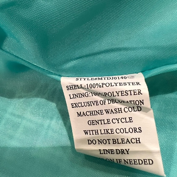 Elementz Turquoise & White Tweed Blazer Jacket - Picture 16 of 17